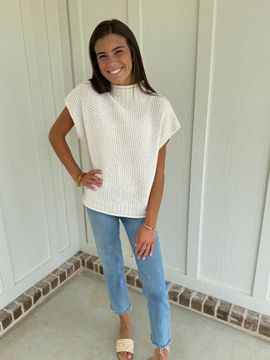 Rachel Cream Sweater Top